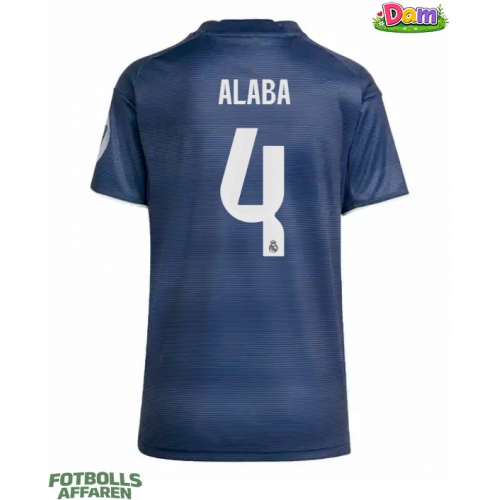Real Madrid David Alaba #4 Bortatröja Kvinnor 2025-26 Kortärmad